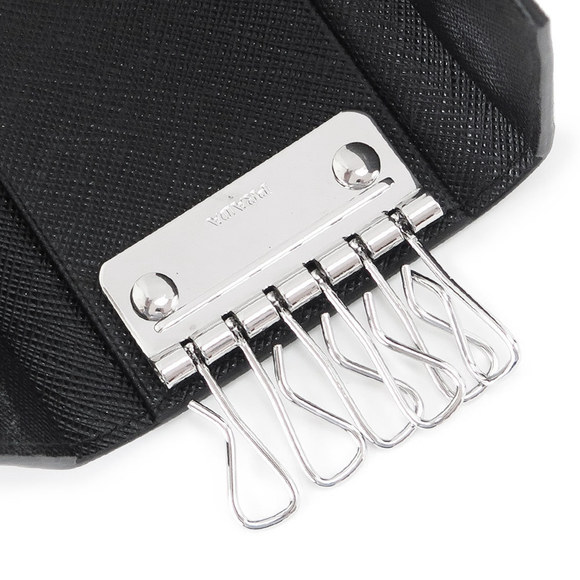 Prada Key Case 6 Row Key Hook Saffiano Black - Picture 5 of 6